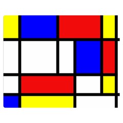 Piet Mondrian Mondriaan Style Double Sided Flano Blanket (medium)  by yoursparklingshop