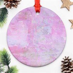 Soft Pink Watercolor Art Ornament (round) by yoursparklingshop