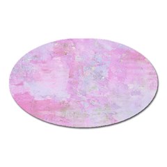 Soft Pink Watercolor Art Oval Magnet by yoursparklingshop