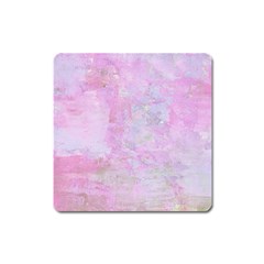 Soft Pink Watercolor Art Square Magnet by yoursparklingshop