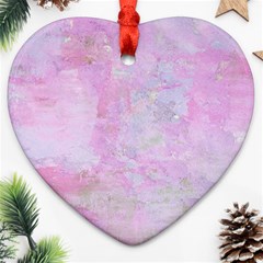 Soft Pink Watercolor Art Heart Ornament (two Sides) by yoursparklingshop