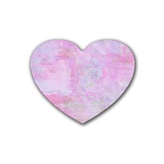 Soft Pink Watercolor Art Heart Coaster (4 Pack)  by yoursparklingshop