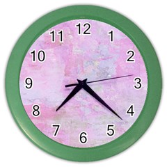 Soft Pink Watercolor Art Color Wall Clocks by yoursparklingshop