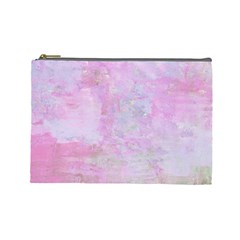 Soft Pink Watercolor Art Cosmetic Bag (large)  by yoursparklingshop