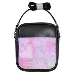 Soft Pink Watercolor Art Girls Sling Bags by yoursparklingshop