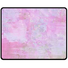 Soft Pink Watercolor Art Double Sided Fleece Blanket (medium)  by yoursparklingshop