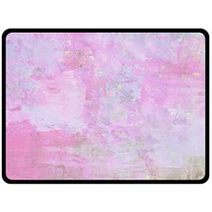 Soft Pink Watercolor Art Double Sided Fleece Blanket (large)  by yoursparklingshop