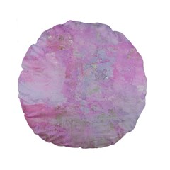 Soft Pink Watercolor Art Standard 15  Premium Flano Round Cushions by yoursparklingshop