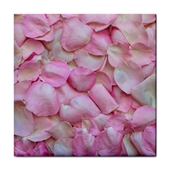 Romantic Pink Rose Petals Floral  Tile Coasters by yoursparklingshop