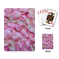 Romantic Pink Rose Petals Floral  Playing Card by yoursparklingshop