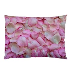 Romantic Pink Rose Petals Floral  Pillow Case by yoursparklingshop