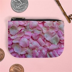 Romantic Pink Rose Petals Floral  Mini Coin Purses by yoursparklingshop