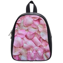 Romantic Pink Rose Petals Floral  School Bag (small) by yoursparklingshop