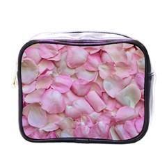 Romantic Pink Rose Petals Floral  Mini Toiletries Bags by yoursparklingshop