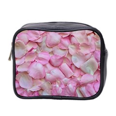 Romantic Pink Rose Petals Floral  Mini Toiletries Bag 2-side by yoursparklingshop