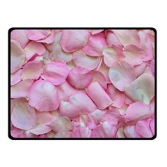 Romantic Pink Rose Petals Floral  Fleece Blanket (small) by yoursparklingshop