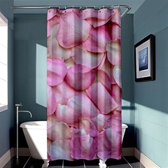 Romantic Pink Rose Petals Floral  Shower Curtain 36  X 72  (stall)  by yoursparklingshop