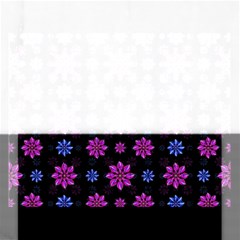 Stylized Dark Floral Pattern Rectangular Jigsaw Puzzl by dflcprints