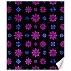 Stylized Dark Floral Pattern Canvas 8  X 10  by dflcprints