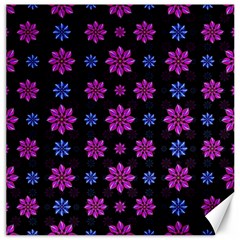 Stylized Dark Floral Pattern Canvas 20  X 20   by dflcprints