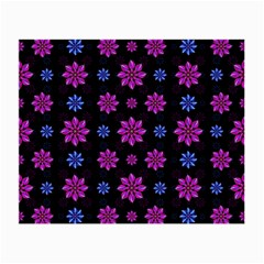 Stylized Dark Floral Pattern Small Glasses Cloth (2-side) by dflcprints