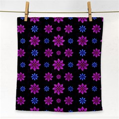 Stylized Dark Floral Pattern Face Towel by dflcprints