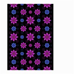 Stylized Dark Floral Pattern Small Garden Flag (two Sides) by dflcprints