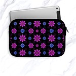 Stylized Dark Floral Pattern Apple iPad Mini Zipper Cases Front