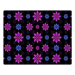 Stylized Dark Floral Pattern Double Sided Flano Blanket (large)  by dflcprints