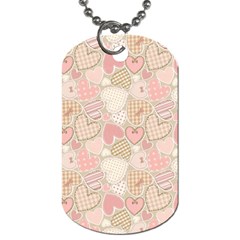 Cute Romantic Hearts Pattern Dog Tag (One Side)