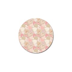 Cute Romantic Hearts Pattern Golf Ball Marker