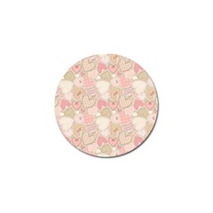 Cute Romantic Hearts Pattern Golf Ball Marker (4 pack)