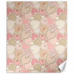 Cute Romantic Hearts Pattern Canvas 20  x 24  