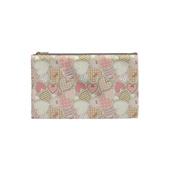 Cute Romantic Hearts Pattern Cosmetic Bag (Small) 