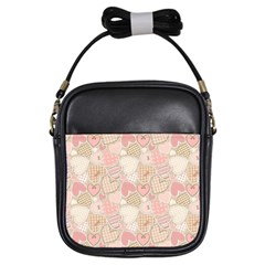 Cute Romantic Hearts Pattern Girls Sling Bags