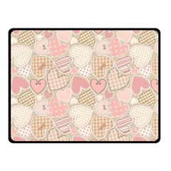 Cute Romantic Hearts Pattern Fleece Blanket (Small)