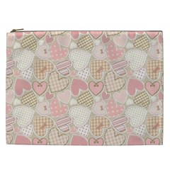 Cute Romantic Hearts Pattern Cosmetic Bag (XXL) 