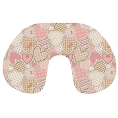 Cute Romantic Hearts Pattern Travel Neck Pillows