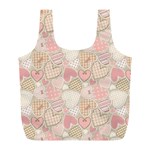 Cute Romantic Hearts Pattern Full Print Recycle Bags (L)  Front