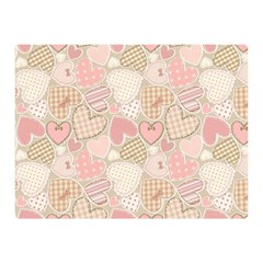 Cute Romantic Hearts Pattern Double Sided Flano Blanket (Mini) 