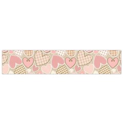 Cute Romantic Hearts Pattern Small Flano Scarf