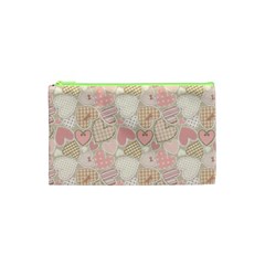 Cute Romantic Hearts Pattern Cosmetic Bag (XS)