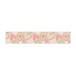 Cute Romantic Hearts Pattern Flano Scarf (Mini) Front