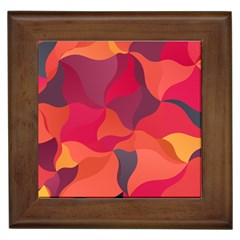 Red Orange Yellow Pink Art Framed Tiles by yoursparklingshop