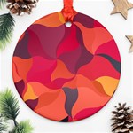 Red Orange Yellow Pink Art Ornament (Round) Front