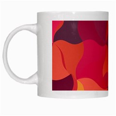 Red Orange Yellow Pink Art White Mugs by yoursparklingshop