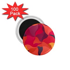 Red Orange Yellow Pink Art 1 75  Magnets (100 Pack)  by yoursparklingshop