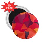 Red Orange Yellow Pink Art 2.25  Magnets (10 pack)  Front