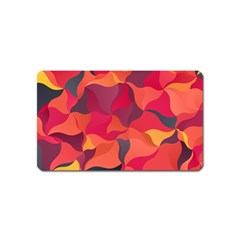 Red Orange Yellow Pink Art Magnet (name Card) by yoursparklingshop