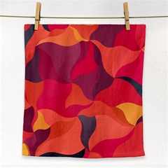 Red Orange Yellow Pink Art Face Towel by yoursparklingshop